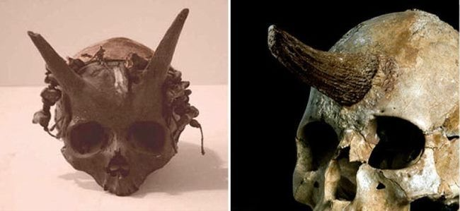 Ancient giant skull with 'horns' discovered during an archaeological excavation in Sayre in the 1880s - T-News
