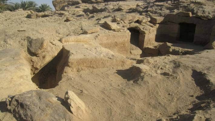 One of 12 newly discovered ancient Egyptian cemeteries at Gabal al-Silsila or Chain of Mountains area in Upper Egypt.
