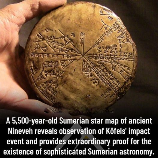 Unraveling the Secrets of Ancient Skies: Sumerian Star Map Sheds Light on Köfels' Impact Event