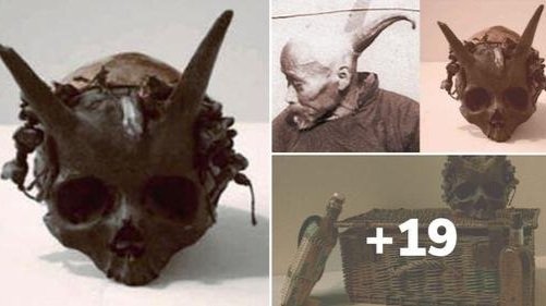 Ancient giant skull with 'horns' discovered during an archaeological excavation in Sayre in the 1880s - T-News