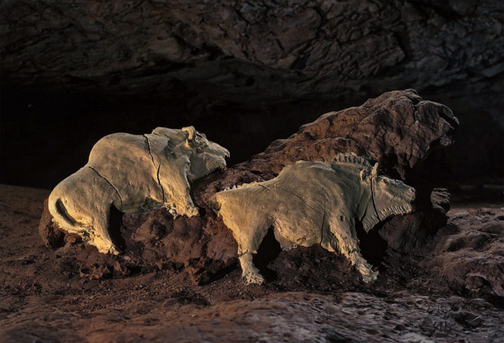 An image of the Tuc d'Audoubert Cave Bison Sculpture. Image Credit: Reddit.