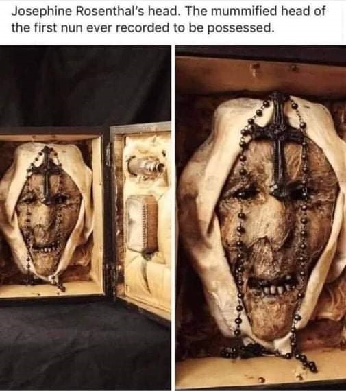 Did you know that the Vatican has kept the mummified head of a Demonized and Chained nun for over 300 years?
