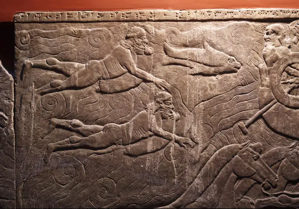 The Ancient Assyrian Wall Relief and the Earliest Diver